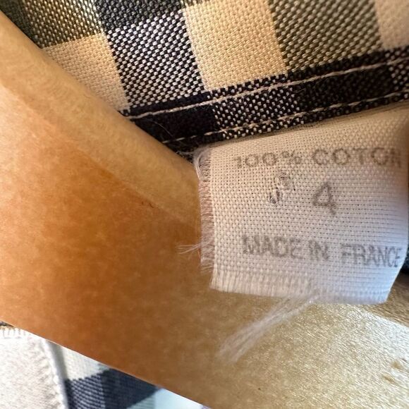 Barbour VTG Made in France Green Gingham Button Shirt Men’s XL Read - Picture 5 of 9